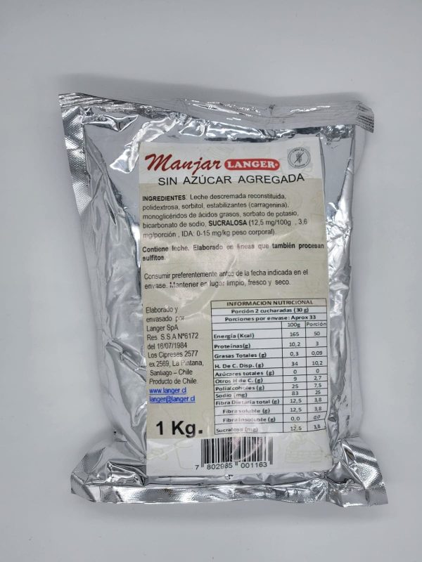 MANJAR SIN AZUCAR 1X12 KGS LANGER